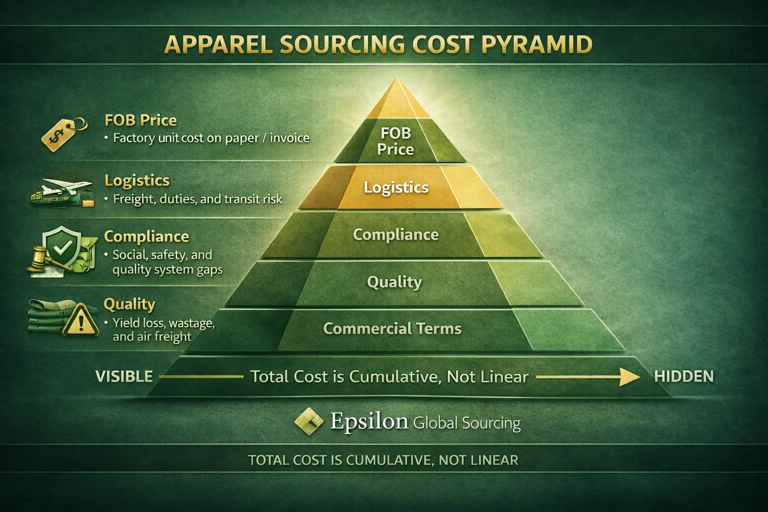 Apparel Sourcing Cost Pyramid