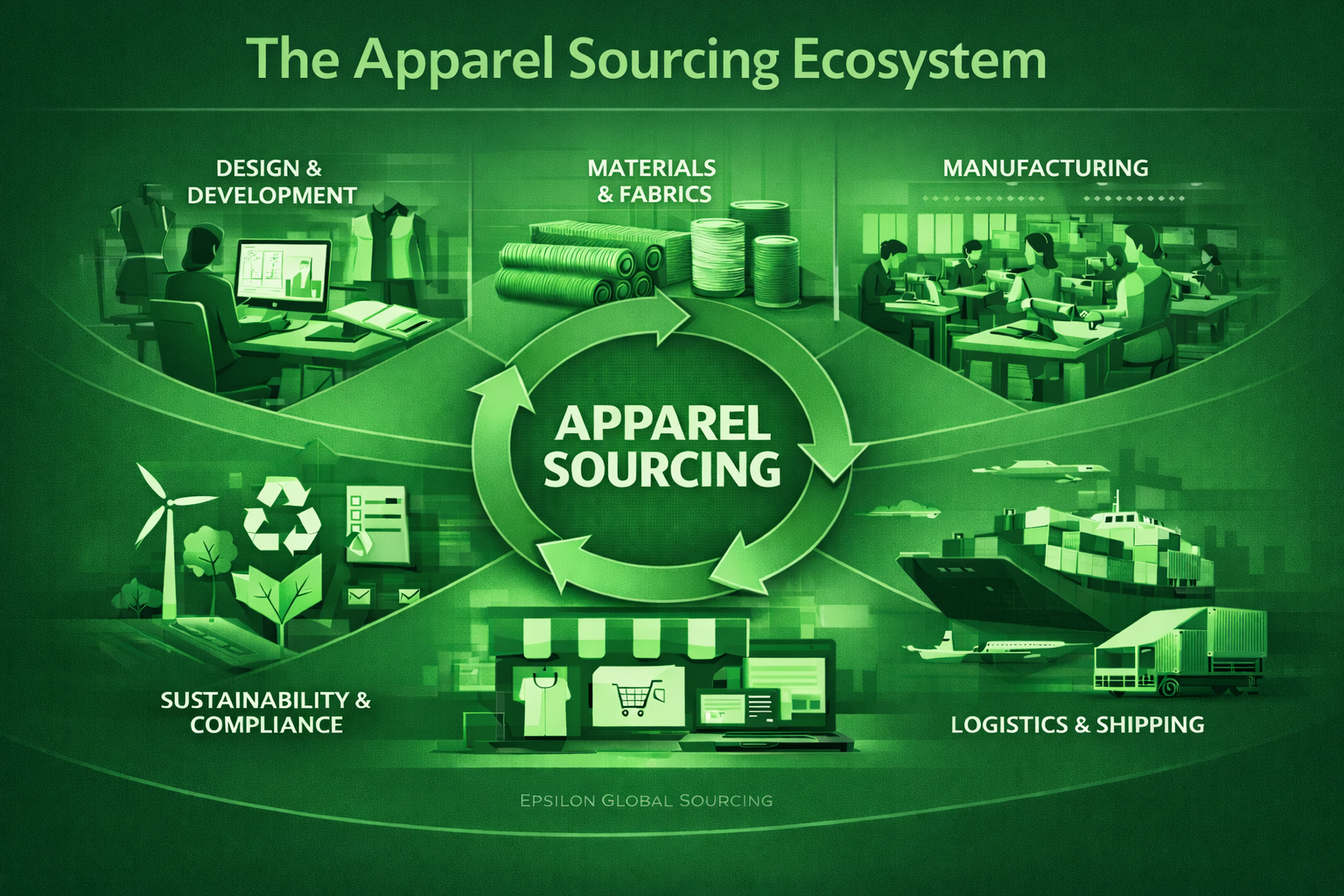 A visual diagram showing "Factory Selection" as just one small cog in a larger machine